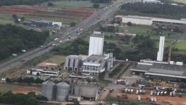 Foto aérea do Distrito Industrial de Ponta Grossa