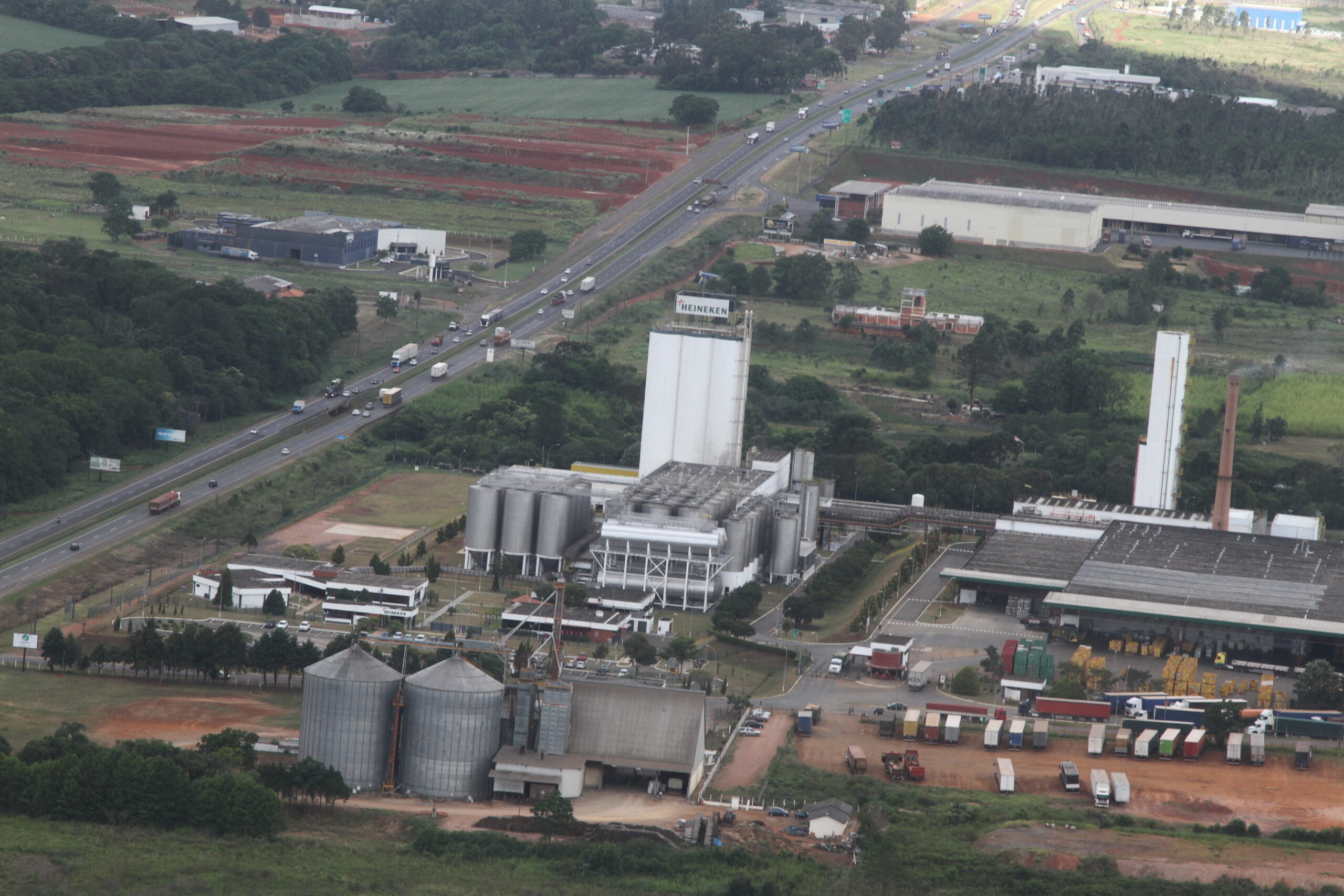 Foto aérea do Distrito Industrial de Ponta Grossa