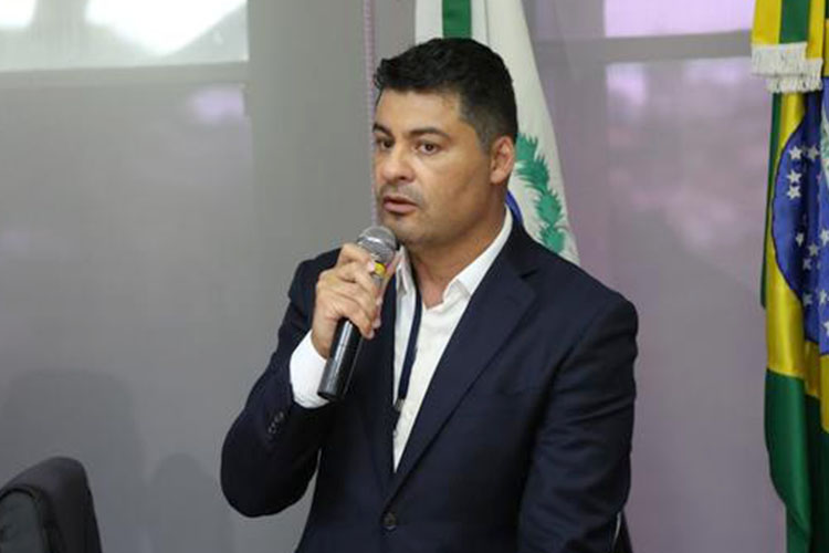 Marcelo Rangel, durante discurso na prefeitura de Ponta Grossa