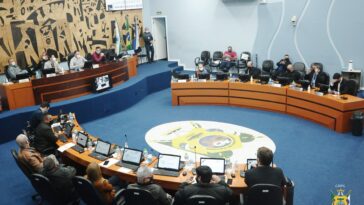 Foto de sessão ordinária da Câmara de Vereadores de Ponta Grossa