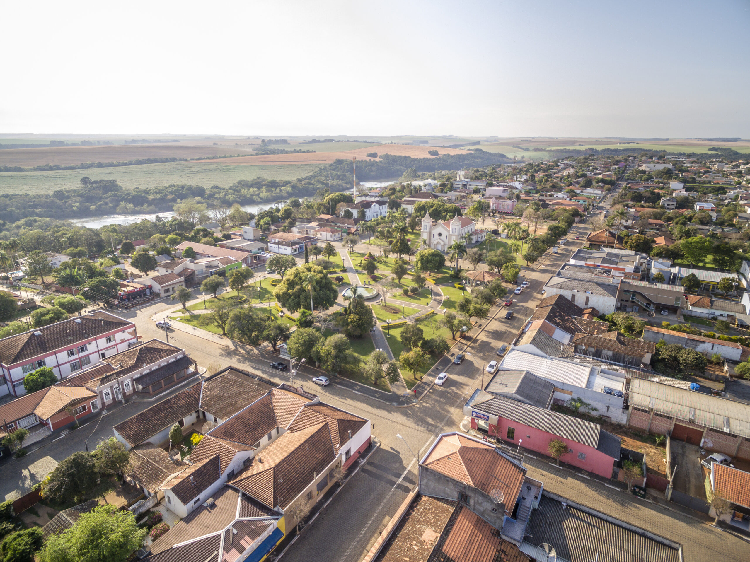 Foto área da cidade de Tibagi.