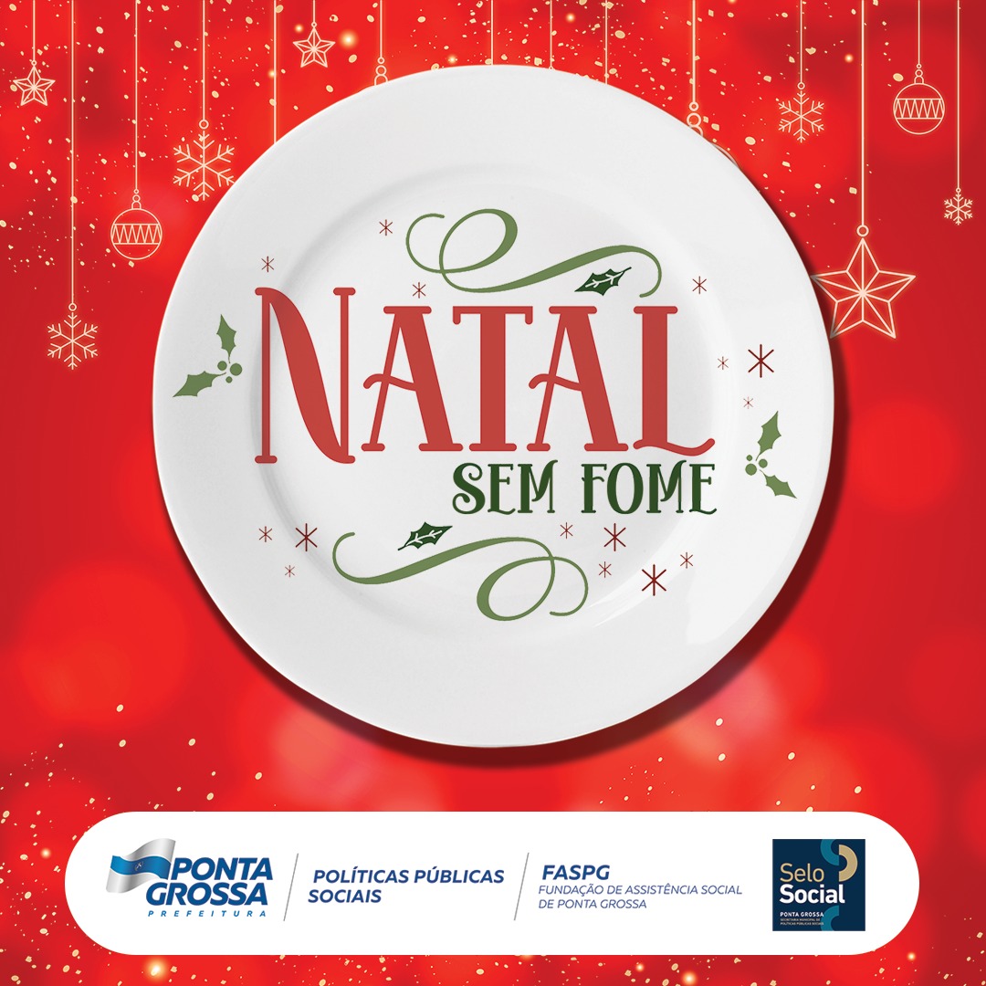 Ilustração da Campanha Natal sem fome de Ponta Grossa.