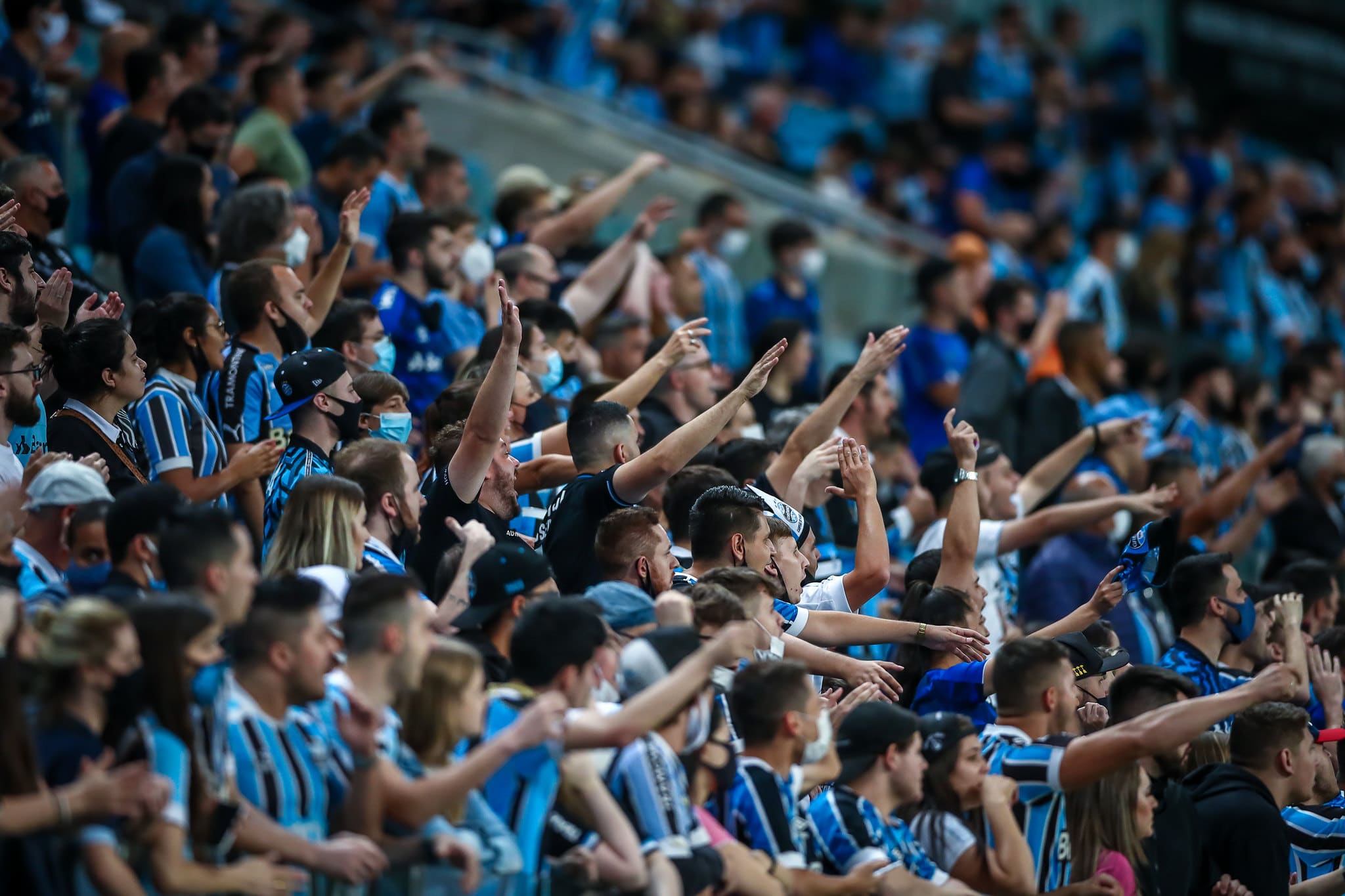 Torcida do Grêmio na Arena em Porto Alegre