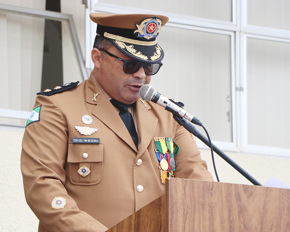 Tenente-coronel Leonel José Beserra, comandante do 1ºBPM de Ponta Grossa