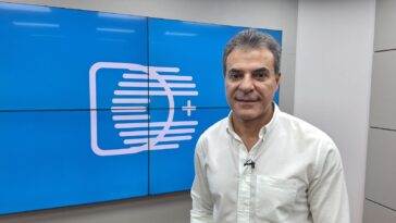 O deputado federal Beto Richa, no estúdio do Diário dos Campos