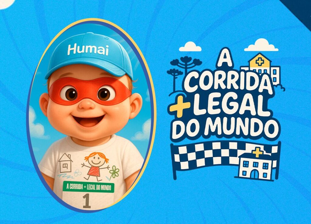 Arte de Divulgação da corrida beneficente em prol do HUMAI