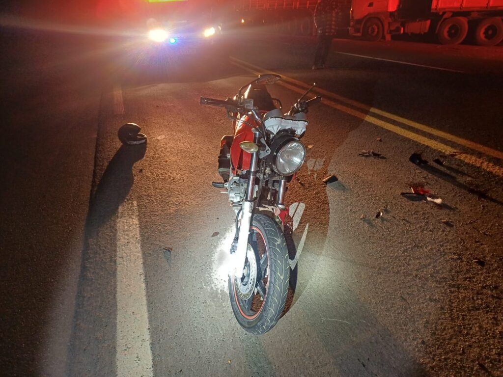Moto envolvida em acidente