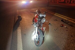 Moto envolvida em acidente