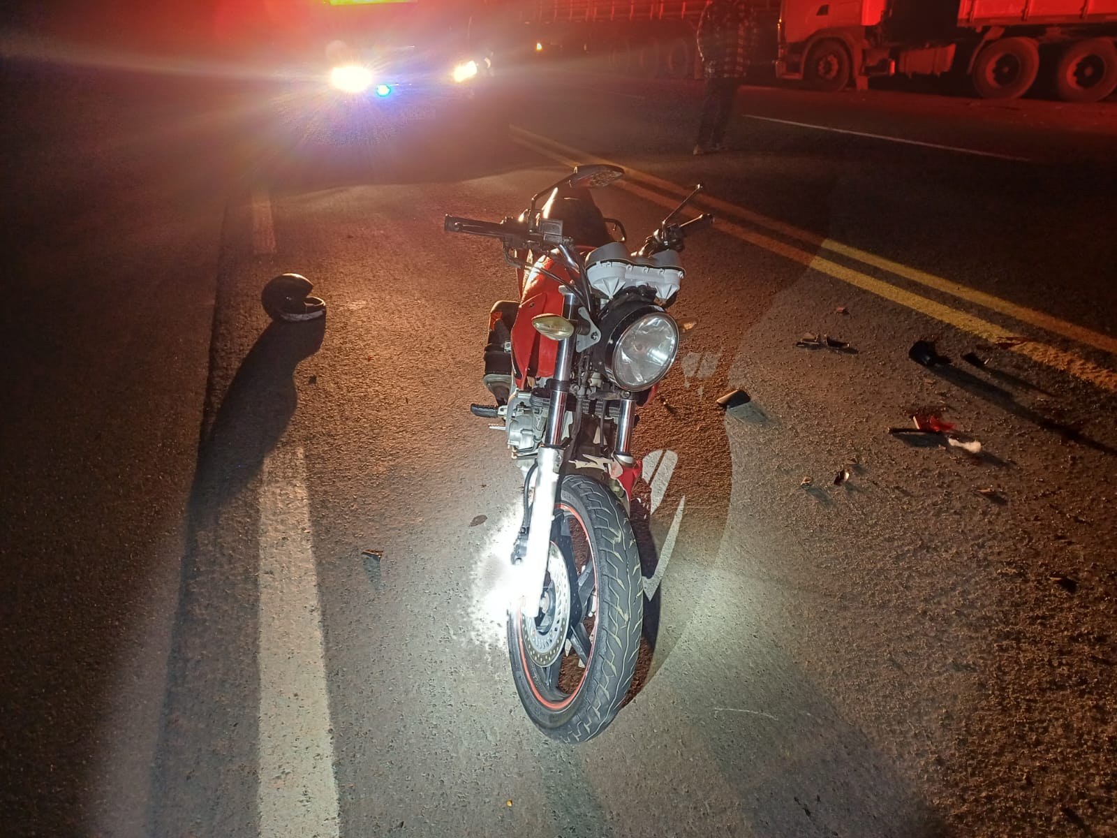 Moto envolvida em acidente