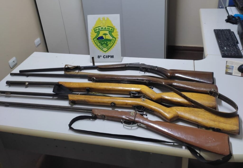 Cinco espingardas apreendidas em Inácio Martins