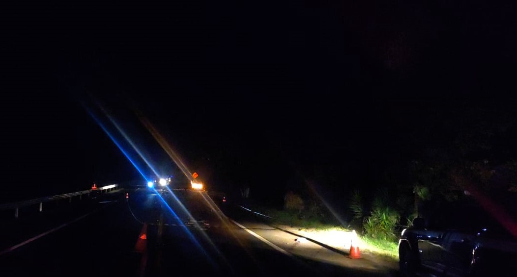 Rodovia foi interditada até a chegada do IML