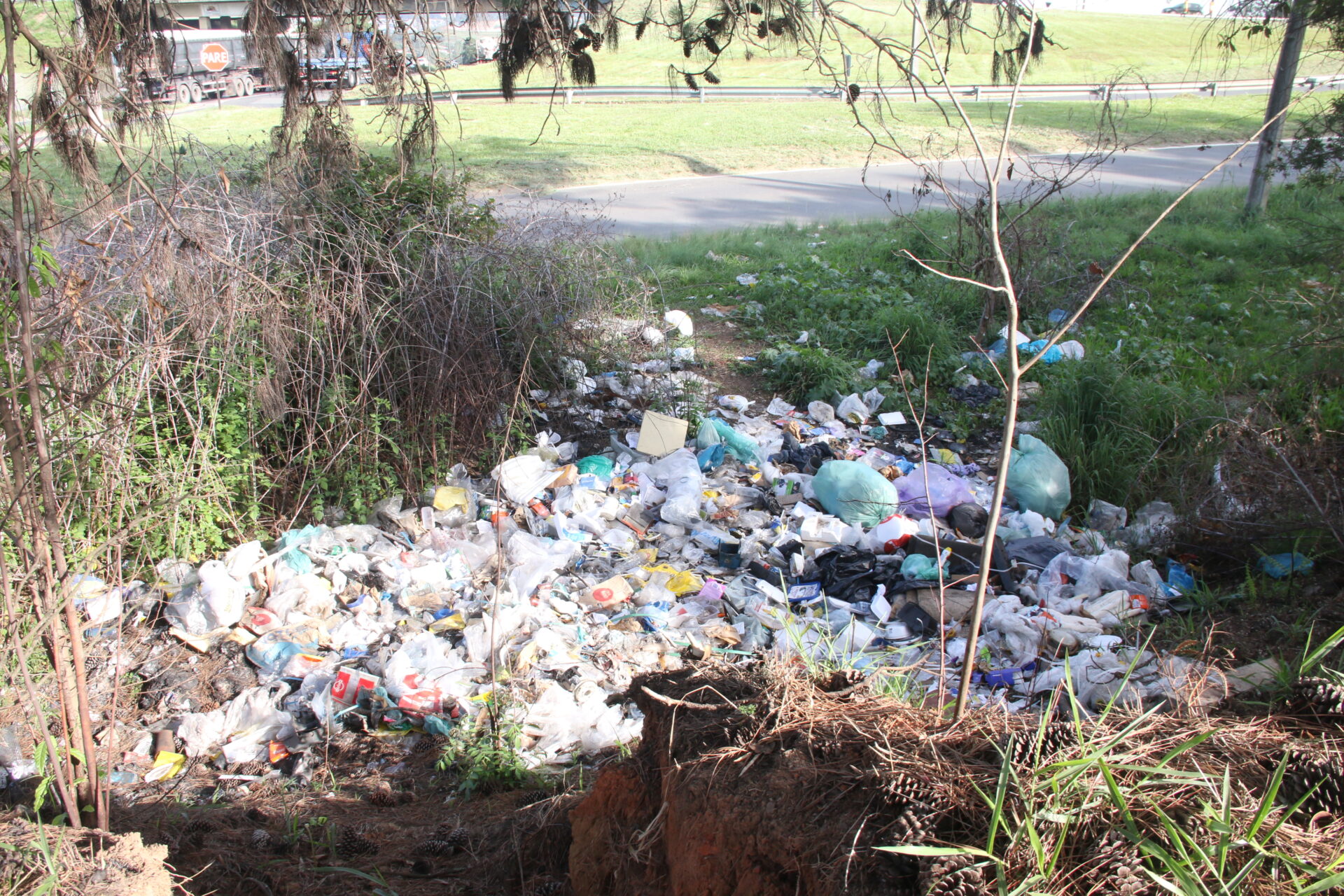 Local de Ponta Grossa onde o lixo é descartado de forma irregular