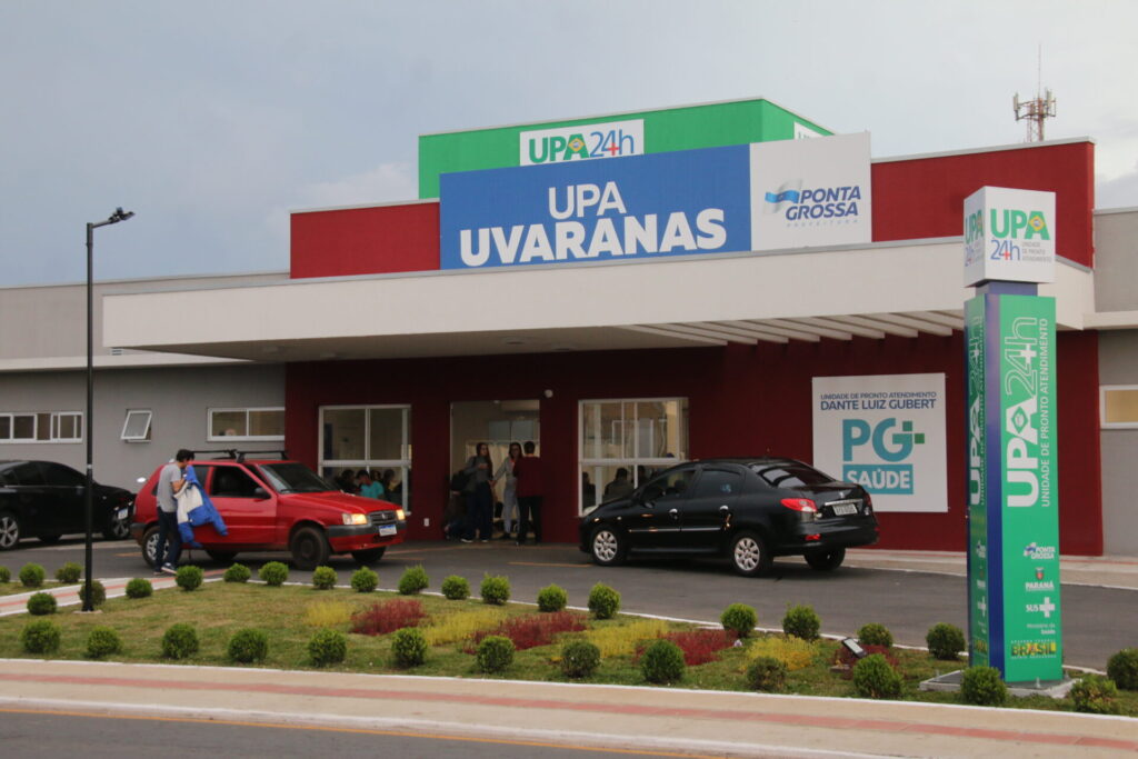 Fachada da UPA Uvaranas, em Ponta Grossa