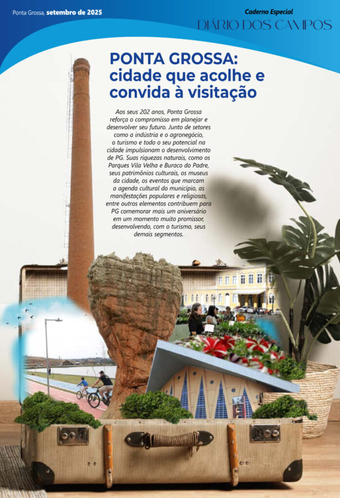 Capa do caderno especial de aniversário de 202 anos de Ponta Grossa