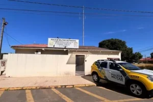 Fachada da Companhia da PM em Ortigueira
