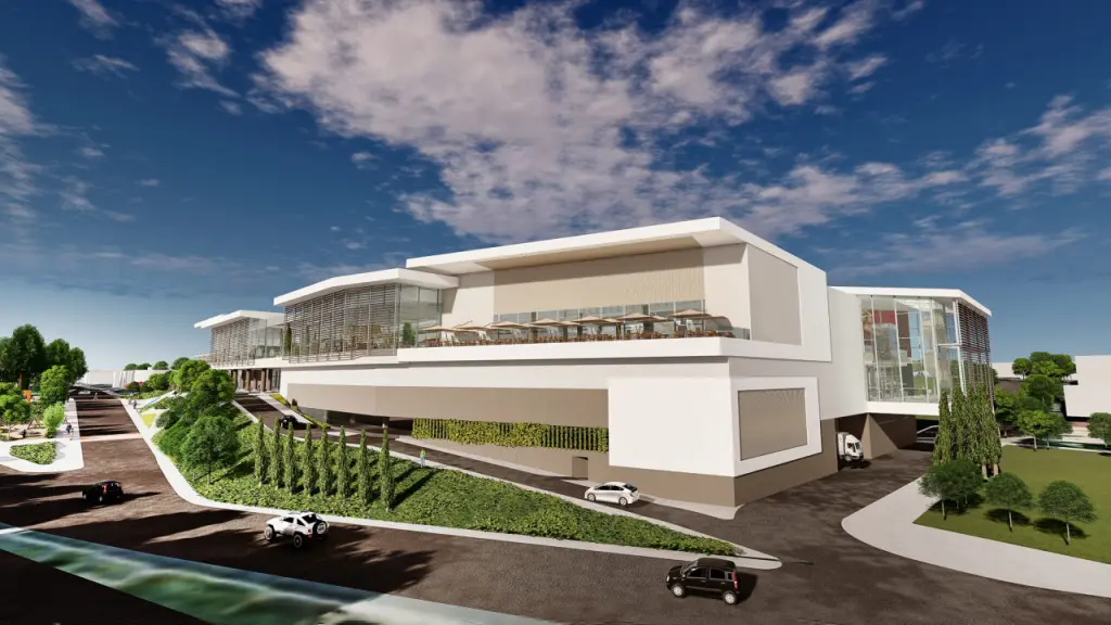 imagem de render do shopping plaza campos gerais