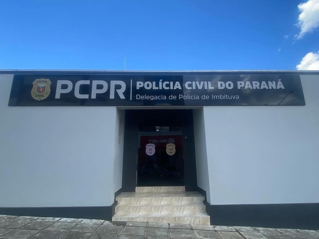 Fachada da delegacia de Imbituva