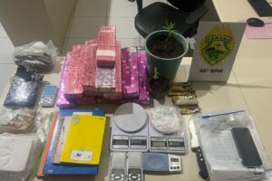 Drogas apreendidas pela PM em Telêmaco Borba