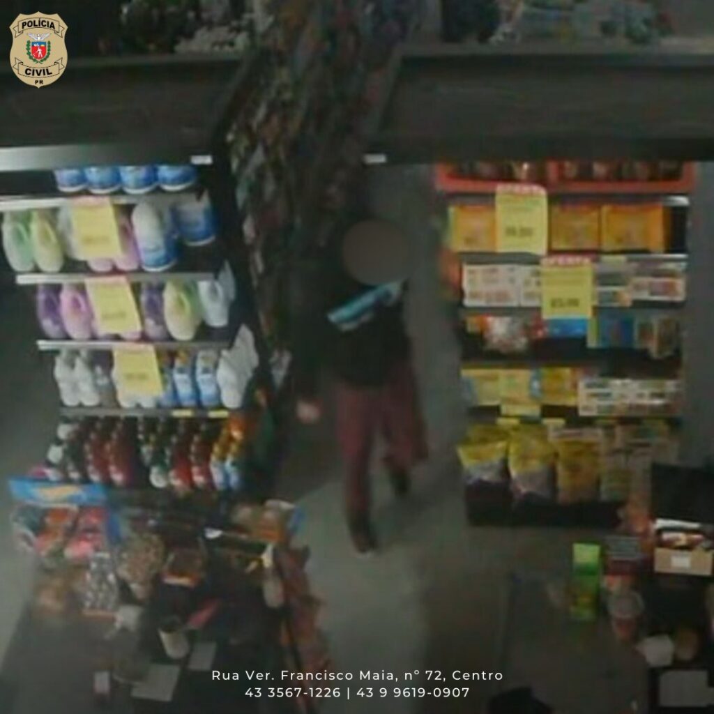 Suspeito foi flagrado cometendo furto em mercado