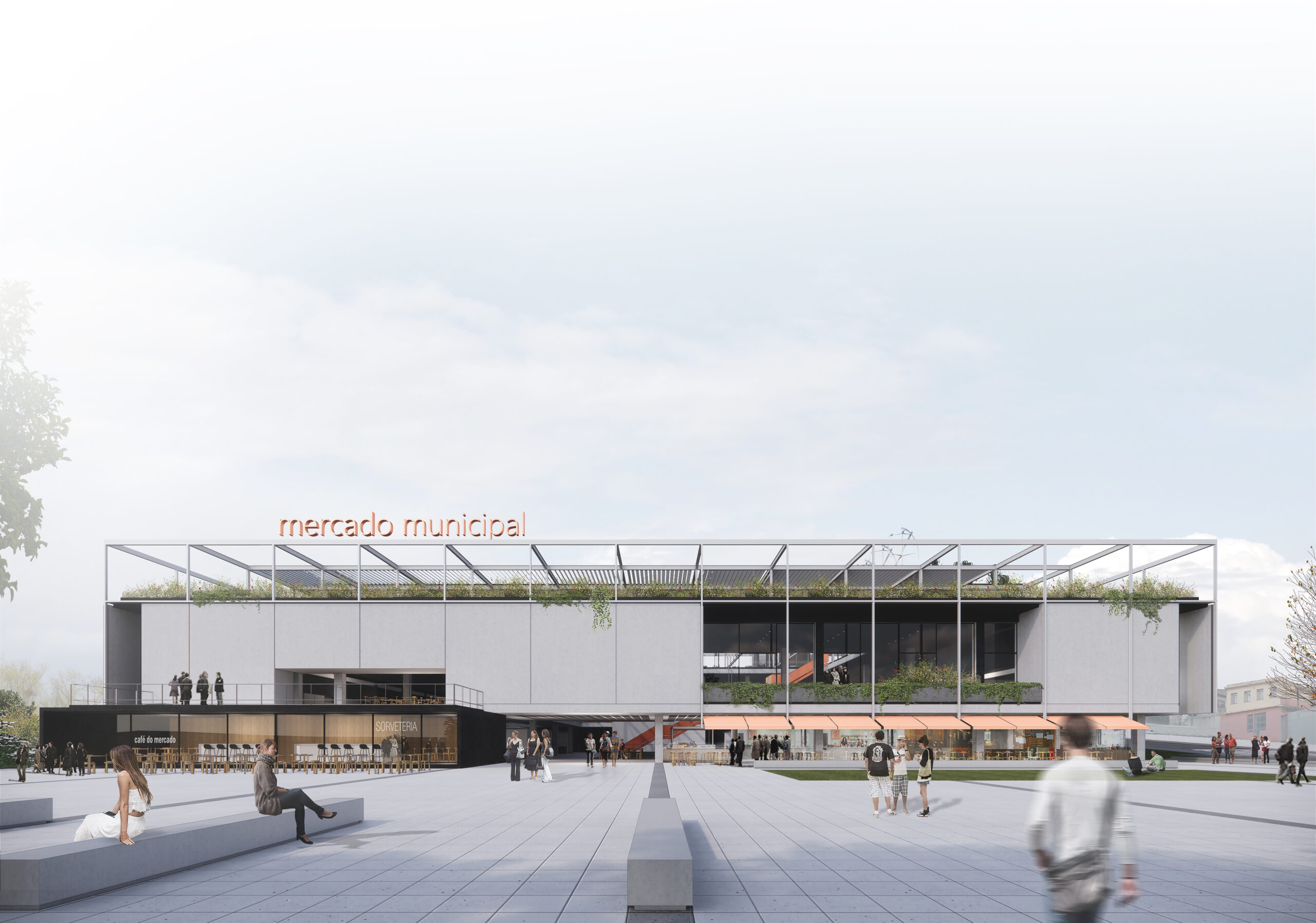 Imagem de como deve ficar o novo Mercado Municipal de Ponta Grossa, de acordo com anteprojeto arquitetônico de Henrique Wosiack Zulian