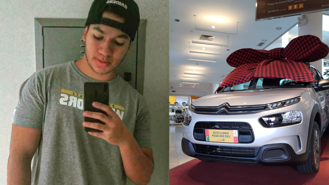 Brenno SIlva Guerra Santos, ganhador do carro da campanha do Palladium 2