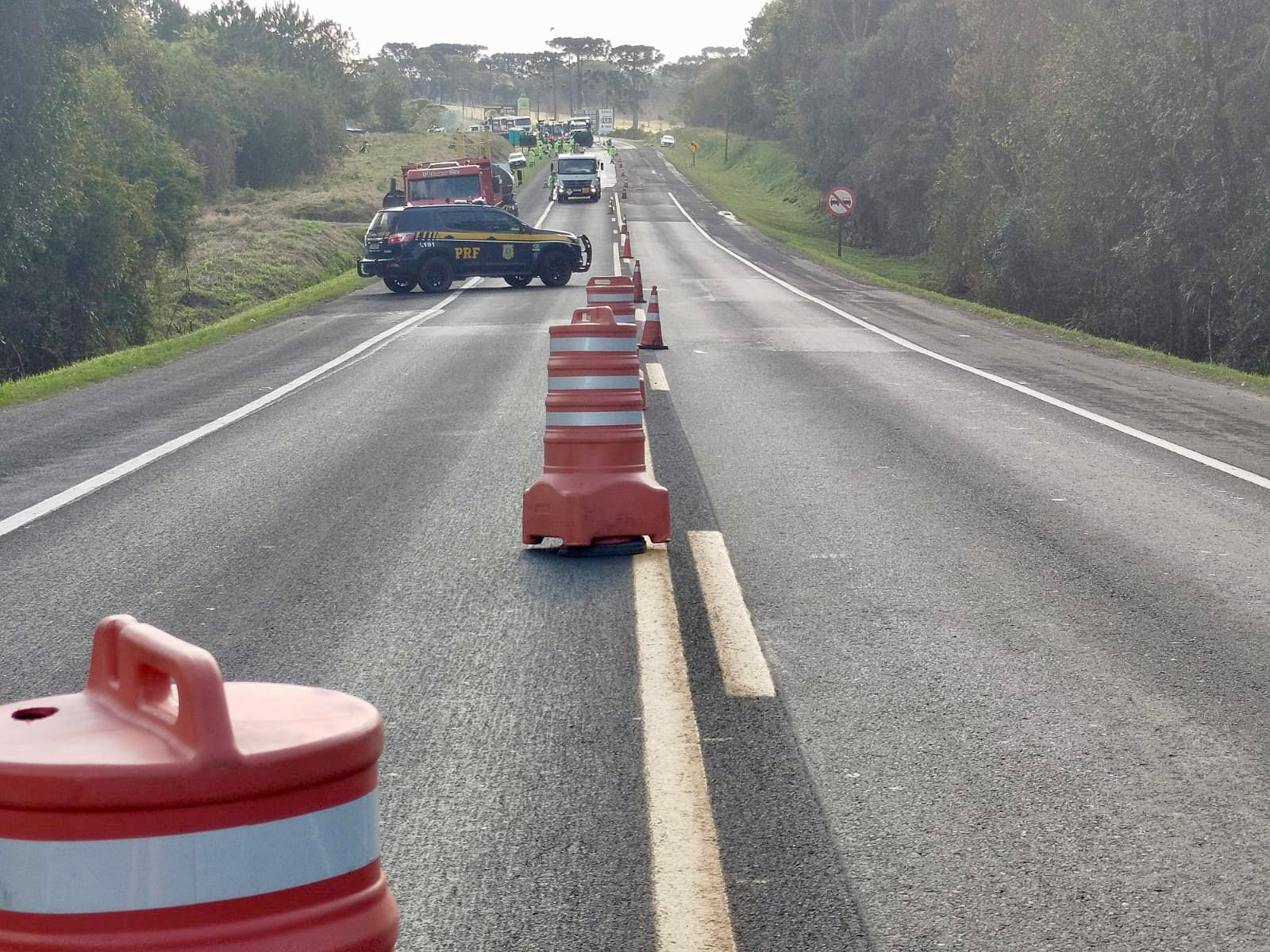 Obras na BR-277 entre Prudentópolis e Irati