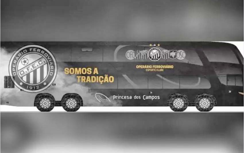 Modelo do ônibus que será usado pela delegação do Operário Ferroviário em 2022