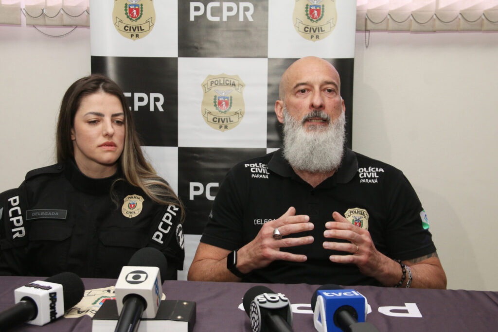 Delegada Grazieli Schmitz e delegado Nagib Nassif Palma