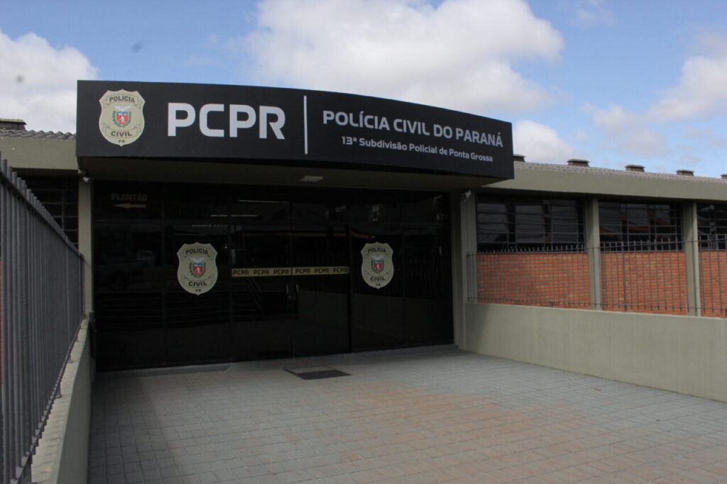 Fachada da 13ª SDP, sede da Polícia Civil de Ponta Grossa