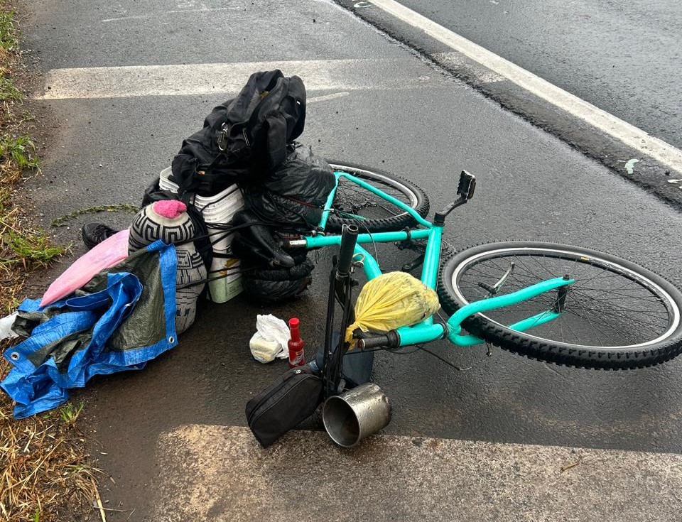Bicicleta de homem que morreu atropelado em PG