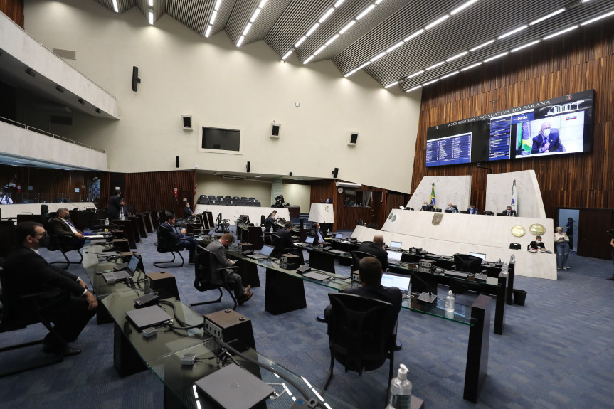 Foto do plenário da Assembleia Legislativa do Paraná