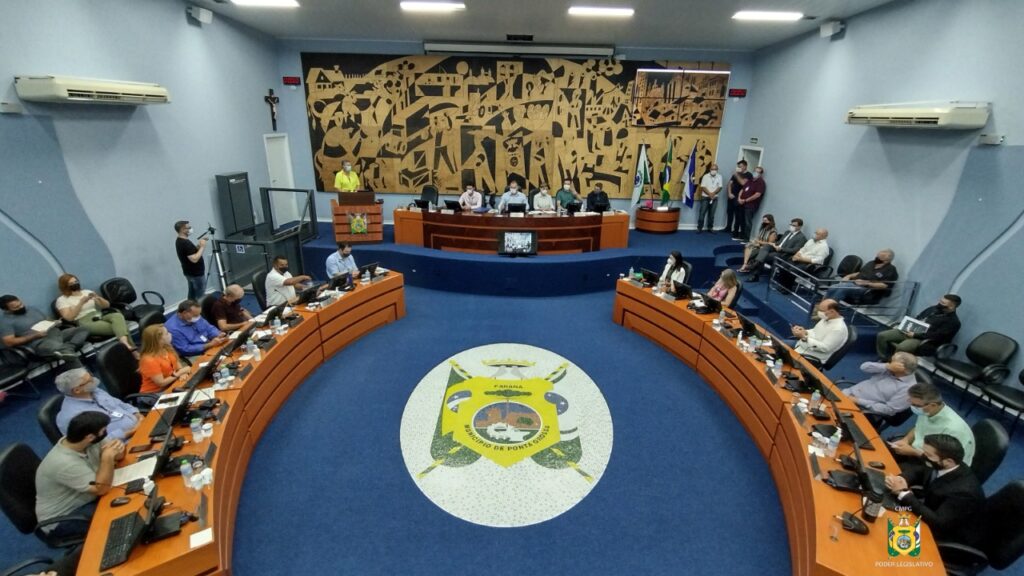 Sessão ordinária na Câmara de Vereadores de Ponta Grossa