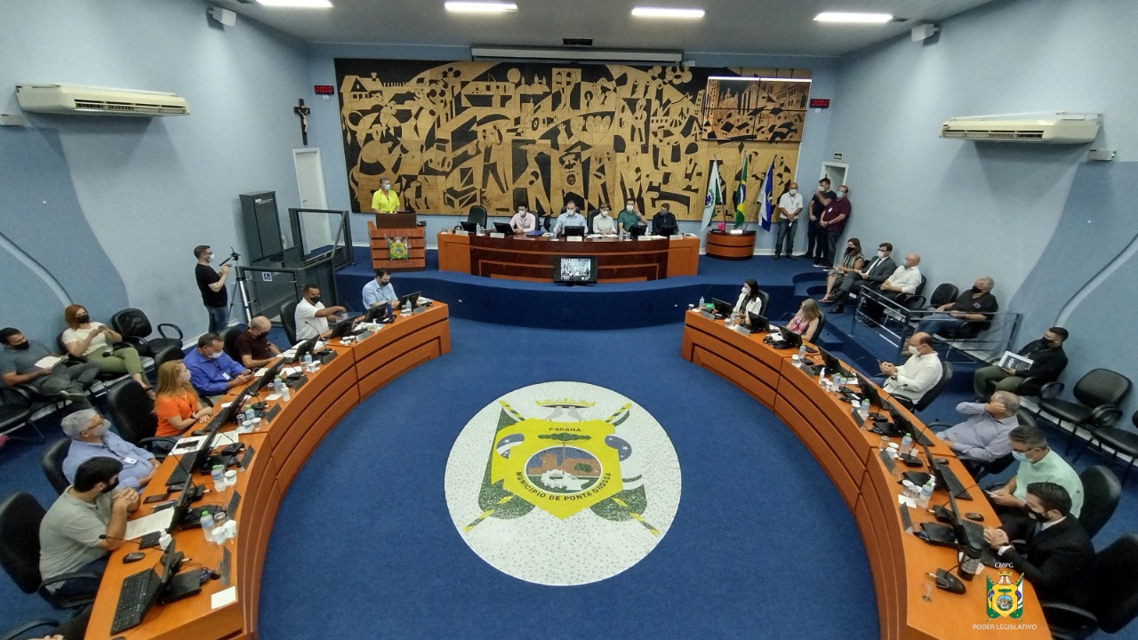 Sessão ordinária na Câmara de Vereadores de Ponta Grossa
