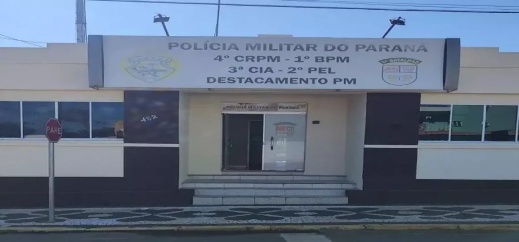 Fachada do Destacamento da PM em Arapoti