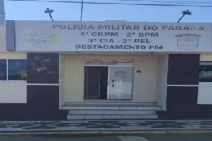 Fachada do Destacamento da PM em Arapoti