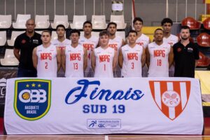 Equipe Sub-19 do Novo Basquete Ponta Grossa pelo Campeonato Brasileiro 2021 no Rio de Janeiro