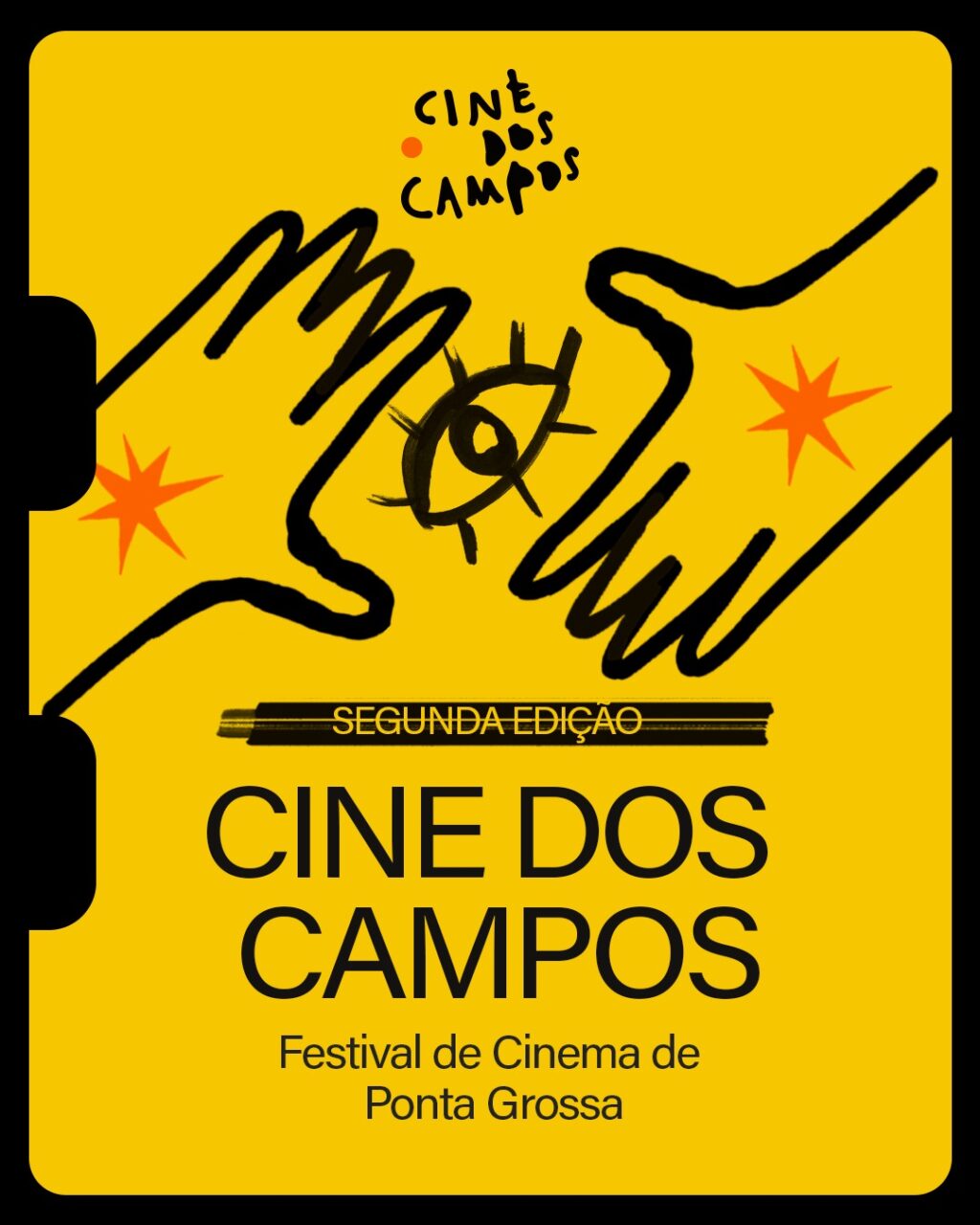 Cartaz de divulgação do Cine dos Campos