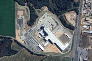 Imagem de satélite da fábrica Ambev em Carambeí