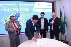 Anúncio de investimento para obras em Irati