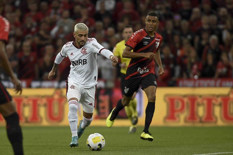 Marcelo Cortes/Flamengo/DireitosReservados Arrascaeta, Copa do Brasil, Flamengo, Athletico-PR - 7-08-2022 na Arena da Baixada