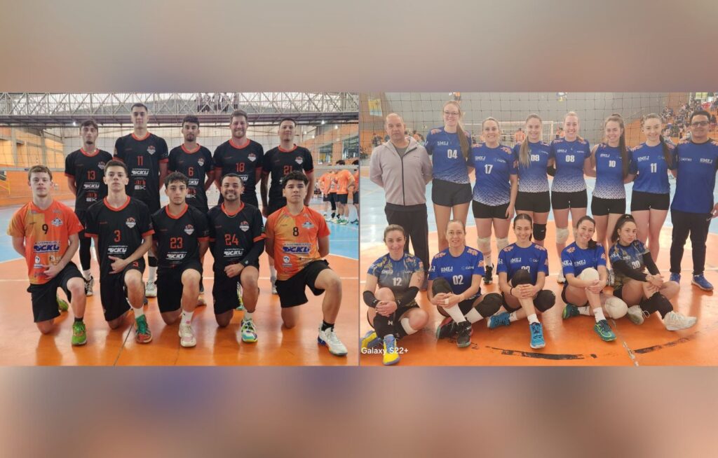 Equipe masculina de Carambeí e equipe feminina de Castro venceram a terceira etapa do Grand Prix de Vôlei da AMCG