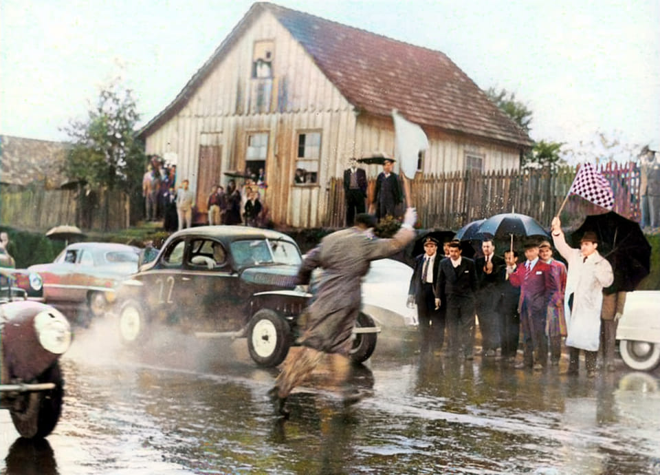 Corrida de Carreteiras entre Ponta Grossa e Curitiba, na década de 1960
