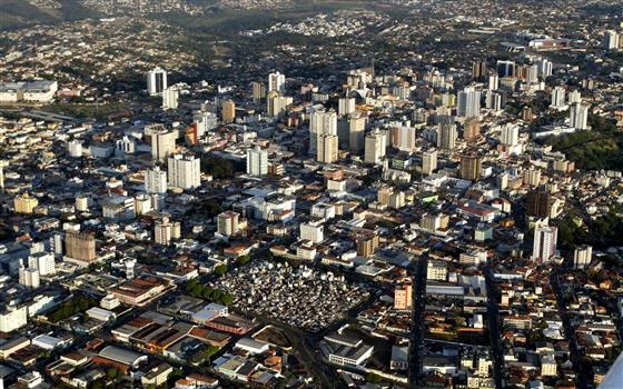 Vista área da cidade de Ponta Grossa
