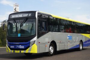 Novo ônibus da frota do transporte público de Ponta Grossa, Paraná, em 2025