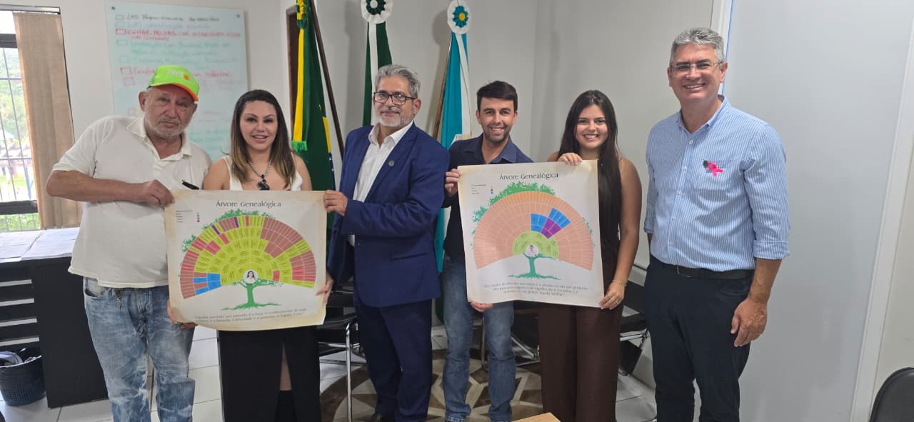 Julio Kuller em visita a Imbaú, para tratar do projeto Family Search, ferramenta de busca por árvore genealógica