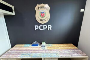 Foto de dinheiro apreendido durante a Operação Substitutus