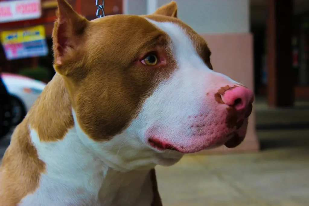 Cães grande da raça pitbull