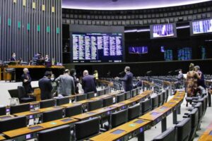 Foto do plenário da Câmara de Deputados