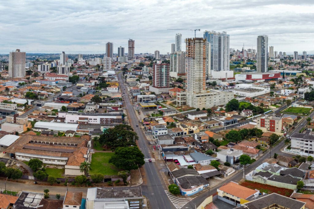 Panorâmica de Ponta Grossa ilustra a previsão do tempo