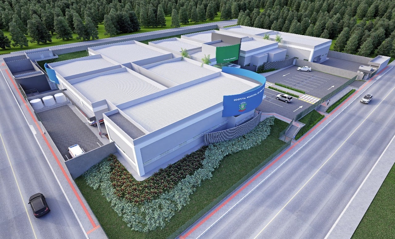 Projeto que mostra a estrutura do novo Hospital Municipal de Imbituva